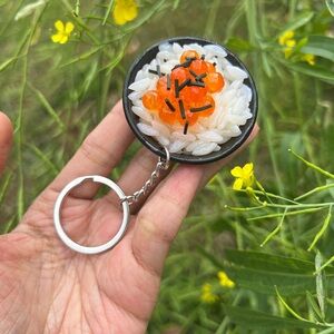 NWOT Ikura (Salmon Roe) Don Rice Bowl Backpack Purse Keychain Charm